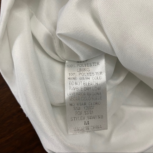 White Crop Top with Gold Studs - Picture 4 of 4